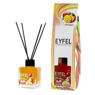 Parfum - odorizant de camera cu betisoare din ratan, Eyfel, Aroma Mango, 120 ml