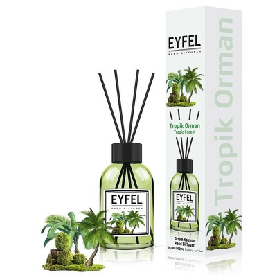 Parfum - odorizant de camera cu betisoare din ratan, Eyfel, Aroma Padure tropicala, 120 ml