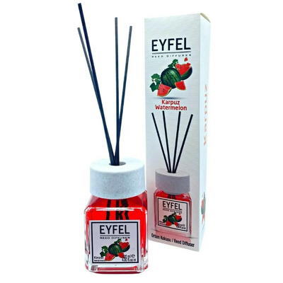Parfum - odorizant de camera cu betisoare din ratan, Eyfel, Aroma Pepene verde, 120 ml