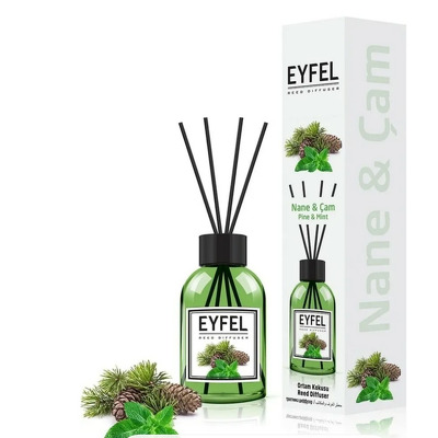 Parfum - odorizant de camera cu betisoare din ratan, Eyfel, Aroma Pin cu Menta, 120 ml
