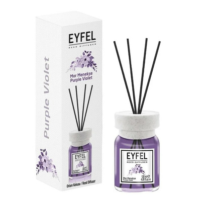 Parfum - odorizant de camera cu betisoare din ratan, Eyfel, Aroma Violete, 120 ml