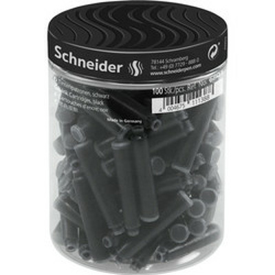 Patroane SCHNEIDER, 100buc/borcan cu capac plastic - cerneala neagra