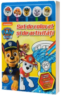 Patrula Catelusilor. Set de colorat si de activitati (contine 5 creioane si 5 radiere)