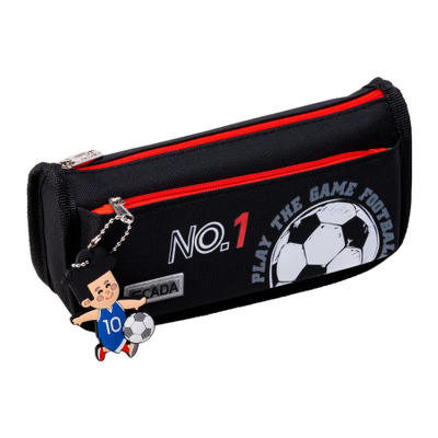 Penar negru cu 2 fermoare tip borseta, 78652