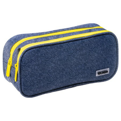 Penar albastru cu 2 fermoare tip borseta, 78668G