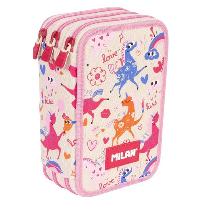 Penar 3 fermoare Flowicorn bej echipat