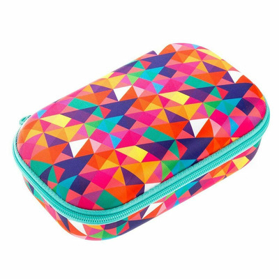 Penar cu fermoar, Zipit Colorz Storage box - triunghiuri color asortate