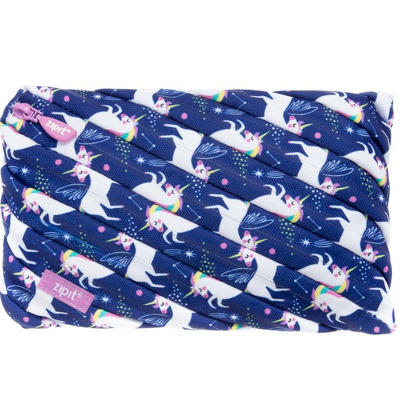 Penar cu fermoar, ZIPIT Fresh Jumbo - albastru cu unicorni