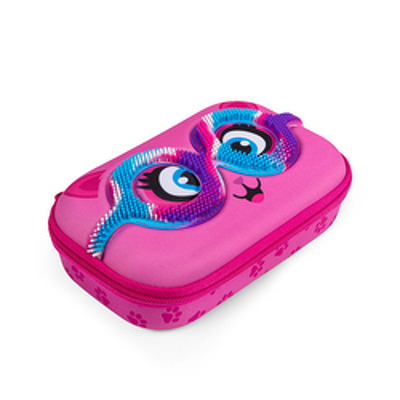 Penar cu fermoar ZIPIT Sensory Storage Box - Pink Kitty