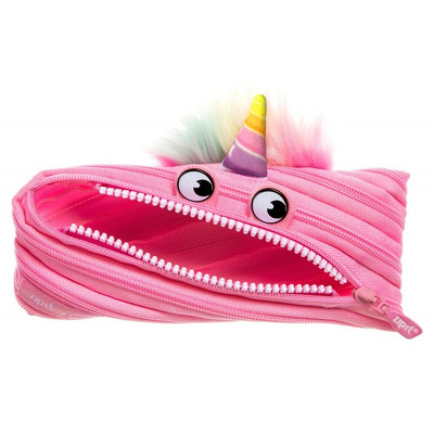 Penar cu fermoar, Zipit Unicorn - roz deschis