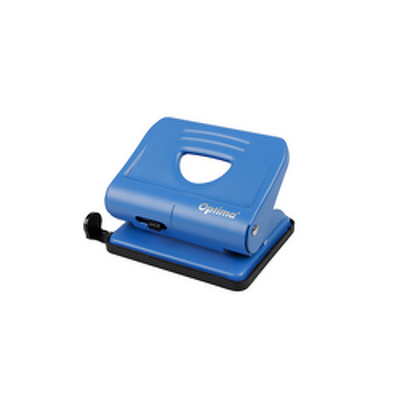 Perforator metalic, 20 coli, Optima Premium MP20 - albastru