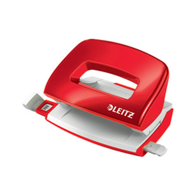 Perforator metalic LEITZ WOW 5060 MINI NeXXt Series, 10 coli, rosu