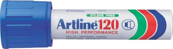Permanent marker ARTLINE 120, corp metalic, varf tesit 20.0mm - albastru