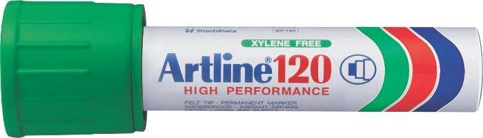 Permanent marker ARTLINE 120, corp metalic, varf tesit 20.0mm - verde