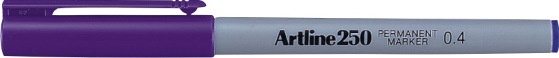 Marker permanent  violet , corp plastic, varf rotund 0.4mm - Artline 250