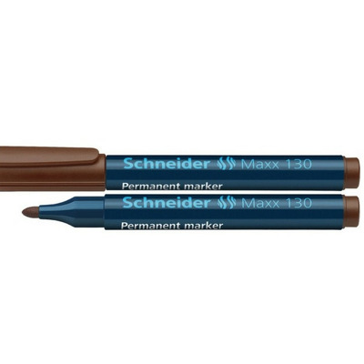Permanent marker Maxx 130, varf rotund 1-3mm - maro