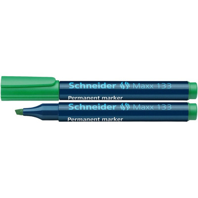 Permanent marker Schneider Maxx 133, varf tesit 1 plus 4mm - verde