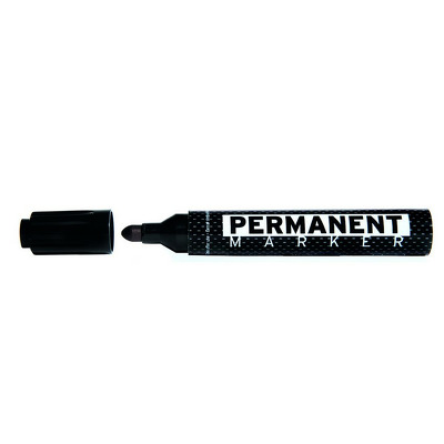 Permanent marker, varf rotund, corp plastic, MOLIN - negru