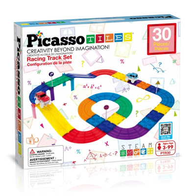 Picasso Tiles Set Magnetic pista de curse cuburi constructii
