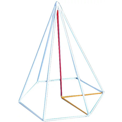 Piramida hexagonala regulata, model pe muchie