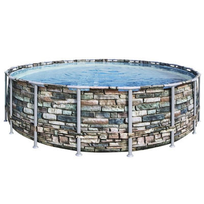 Piscina Bestway cu cadru otel, model Piatra, rotund, material TRITECH, 5.49 x 1.32 m cu accesorii