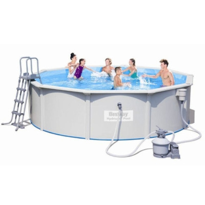Piscina cu Cadru Metalic. Panouri PVC si Pompa de Filtrare Hydrium
