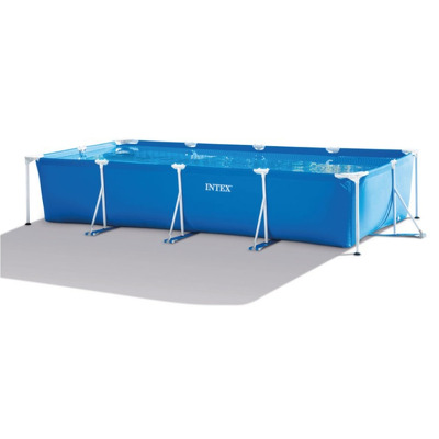 Piscina dreptunghiulara cadru metalic pompa filtrare inclusa