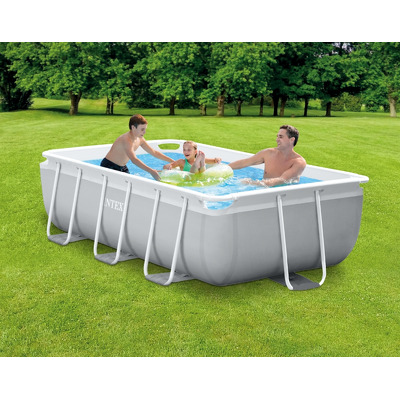 Piscina Prism Rectangular cu cadru, pompa de filtrare si scara inclusa