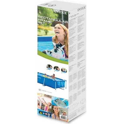 Piscina rectangulara cadru metalic