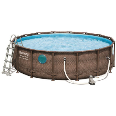 Piscina rotunda cu cadru metalic Power Steel Vista 488x122cm, 11 in 1, toate accesoriile incluse