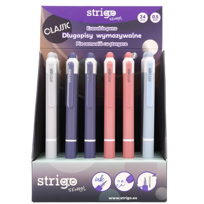 Pix Click Cerneala cu stergere, Clasic cu mecanism retractabil