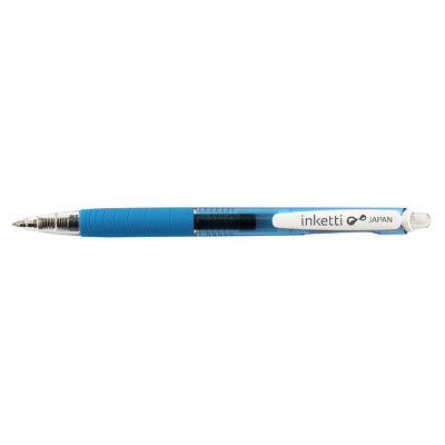 Pix cu gel Penac Inketti, rubber grip, 0.5mm, corp bleu transparent - scriere bleu