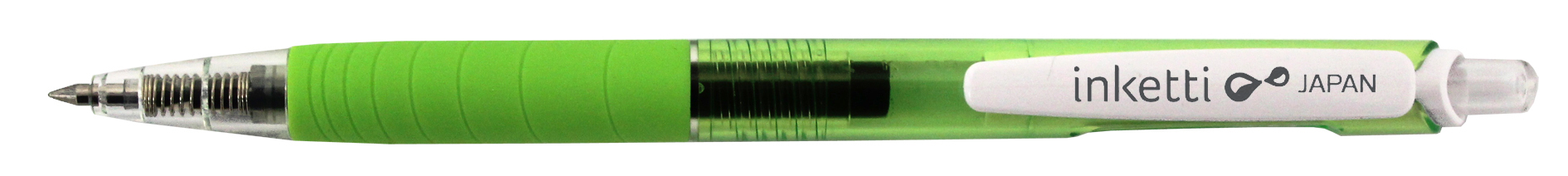 Pix cu gel Penac Inketti, rubber grip, 0.5mm, corp verde lime transparent - scriere verde lime