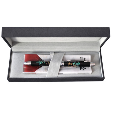 Pix multifunctional de lux Penac Maki-E - Hoo-oo, in cutie cadou, corp negru