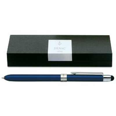 Pix multifunctional de lux Slim Touch, in cutie cadou, corp bleumarin - accesorii argintii