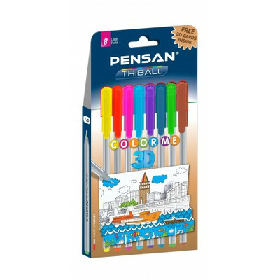 Pix Pensan Triball color me 3D set 8
