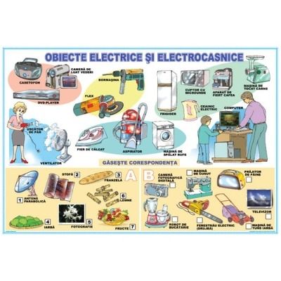 Plansa Obiecte electrice si electrocasnice. Fenomene ale naturii