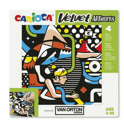 Planse din catifea Van Orton pentru colorat Carioca Velvet, street