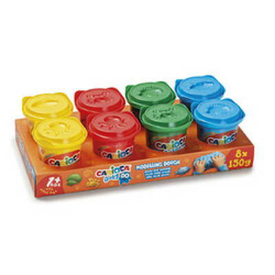 Plastilina, 2x4 culori x 150 gr./set, CARIOCA Baby