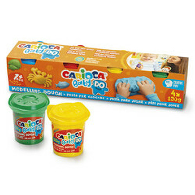 Plastilina, 4 culori x 150 gr./set, CARIOCA Baby