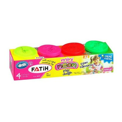 Plastilina usoara Modeling Dough neon 4 X 50 g mini