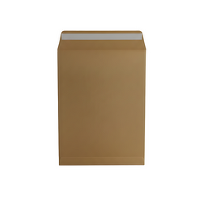 Plic B4 (353x250mm), cu burduf 50mm, lipire siliconica, 25 buc/set, Optima - kraft