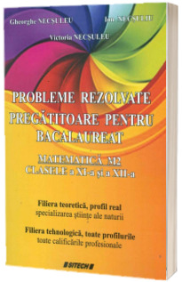 Probleme rezolvate pregatitoare pentru Bacalaureat. Matematica M2 clasele a Xi-a si a XII-a. Filiera teoretica, profil real, Filiera tehnologica, toate profilurile