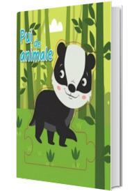 Pui de animale. Carte puzzle