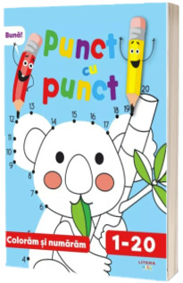 Punct cu punct. Coloram si numaram de la 1 la 20