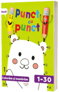 Punct cu punct. Coloram si numaram de la 1 la 30