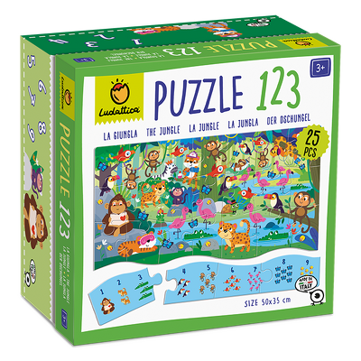 Puzzle 123 - Jungla, Ludattica, 3 ani+