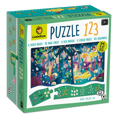 Puzzle 123 - Padurea, Ludattica, 3 ani+, 25 piese