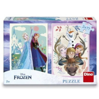Puzzle 2 in 1 - Anna si Elsa (2 x 77 piese)