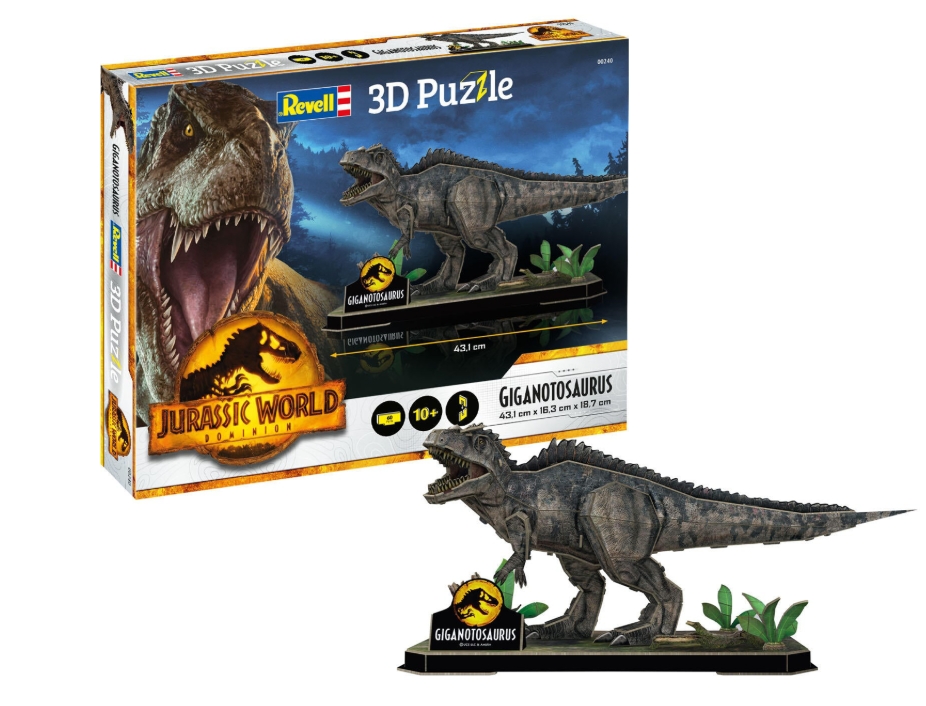 Puzzle 3D cu celebrul dinozaur din Jurassic World – model de construit fara lipici